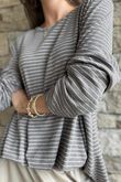 Agnes Stripe Trapeze Top Earth Marl